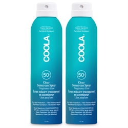 Coola Classic Body Spray Fragrance-Free SPF50 - 177ml - x2
