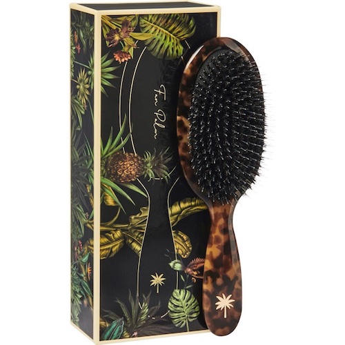 Fan Palm Hair Brush Medium - Turtle