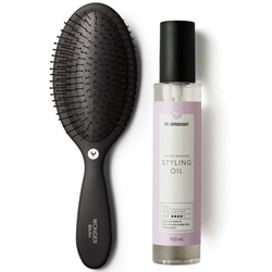 HH Simonsen Styling Oil + Wonder Brush Black sampak