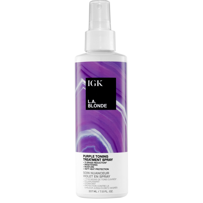 IGK LA Blonde Purple Toning Treatment Leave In Spray 207ml