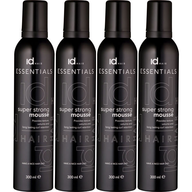 Id Hair Essentials Super Strong Hold Mousse 300ml x 4