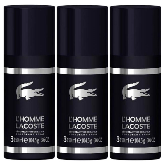 Lacoste L'Homme 150ml x 3 - DKK