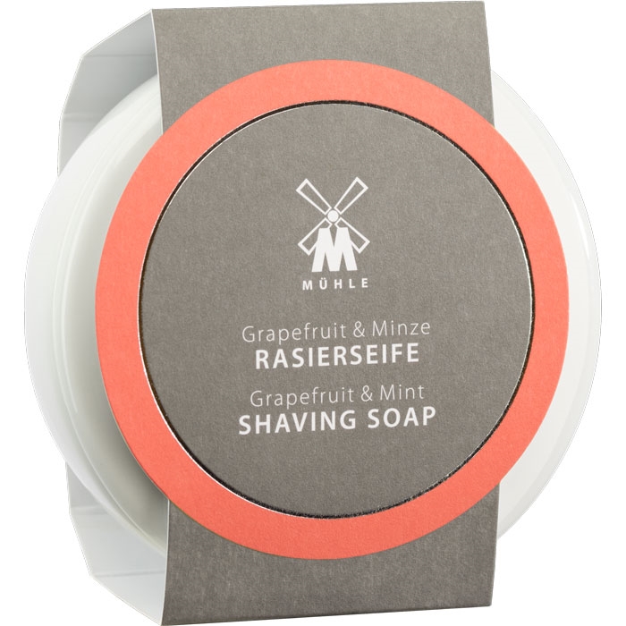 Mühle Barbersæbe i porcelænsskål - Grapefrugt & Mint - 65gr