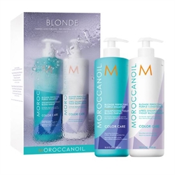 Moroccanoil Duo Box 500ml Blond Perfecting Purple
