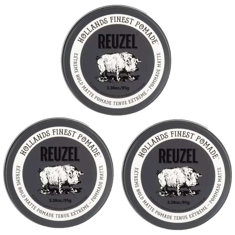 Reuzel Extreme Hold Matte Pomade 95g x 3