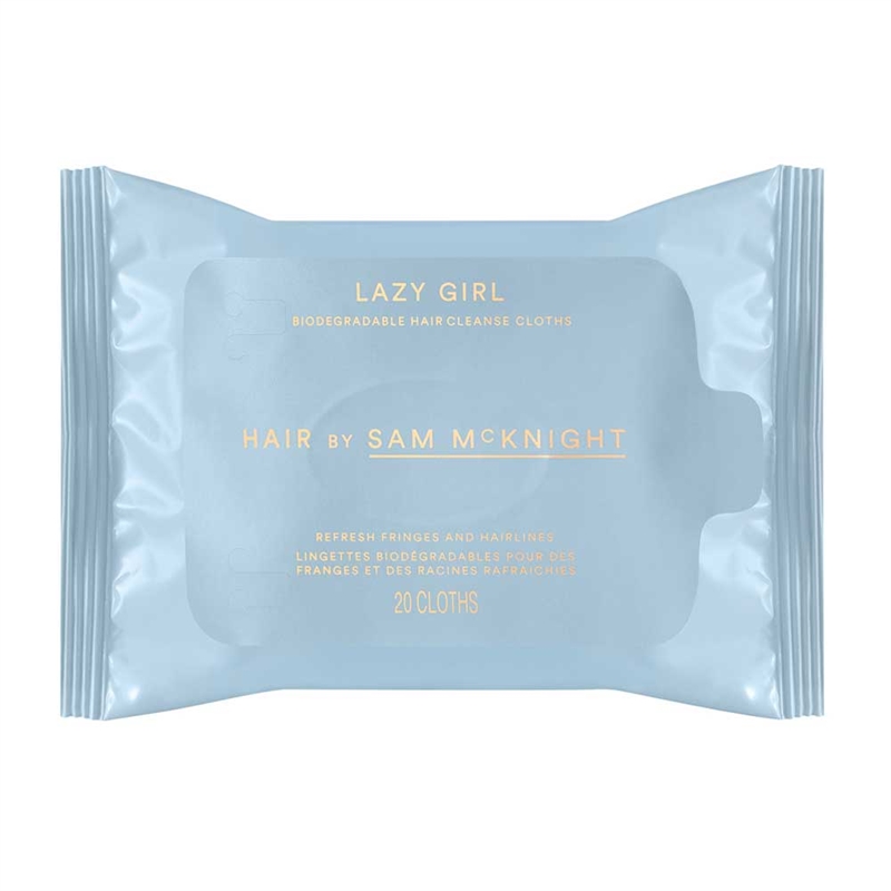 Sam McKnight Lazy Girl Biodegradable Hair Cleanse Cloths x 20