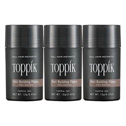 Toppik Hair Building Fibers Medium Brown - 3 x 12g