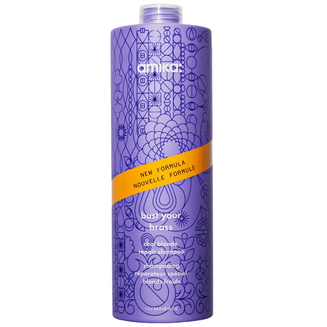 amika: Bust Your Brass Cool Blonde Repair Shampoo 1000ml